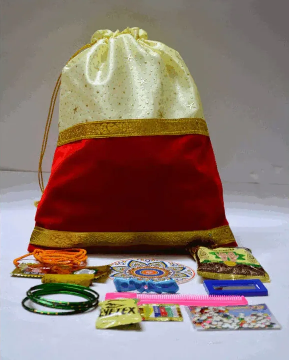 Velvet Tissue Potli Combo 1pc